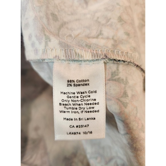 Talbots Women's Pink Paisley Pencil Mini Skirt Size 10 Petite Preppy Office Work - Picture 10 of 10